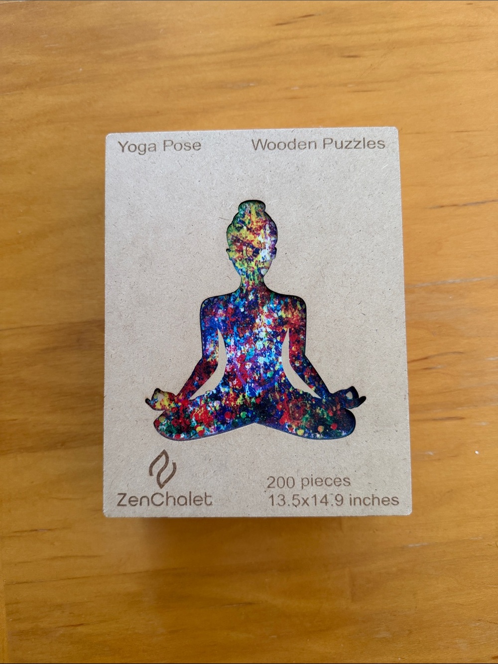 200pcs Wooden Puzzle Colorful Yogi Silhouette